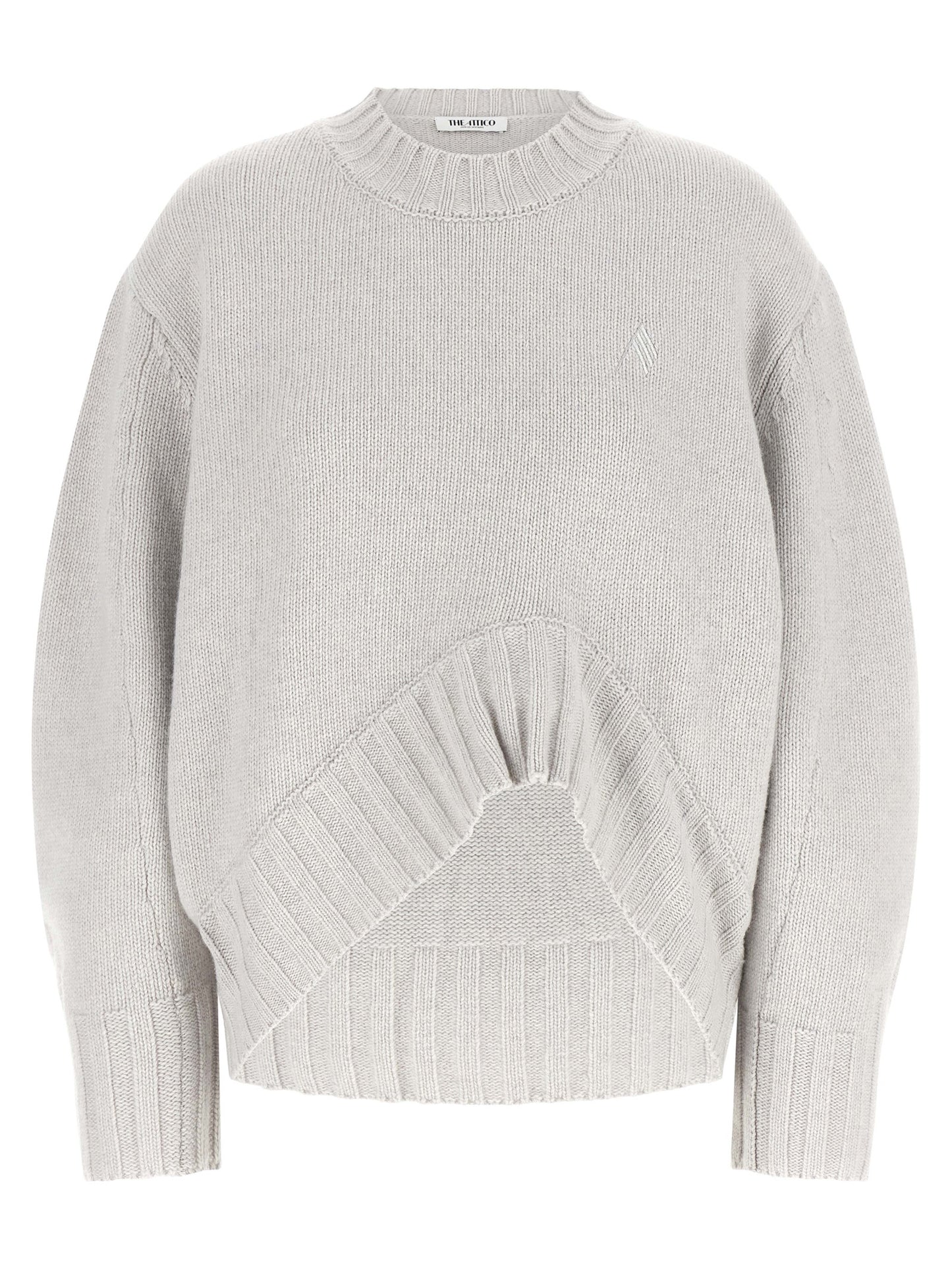 The Attico Gray Virgin Wool Cardigan IT36 | S, IT38, IT40