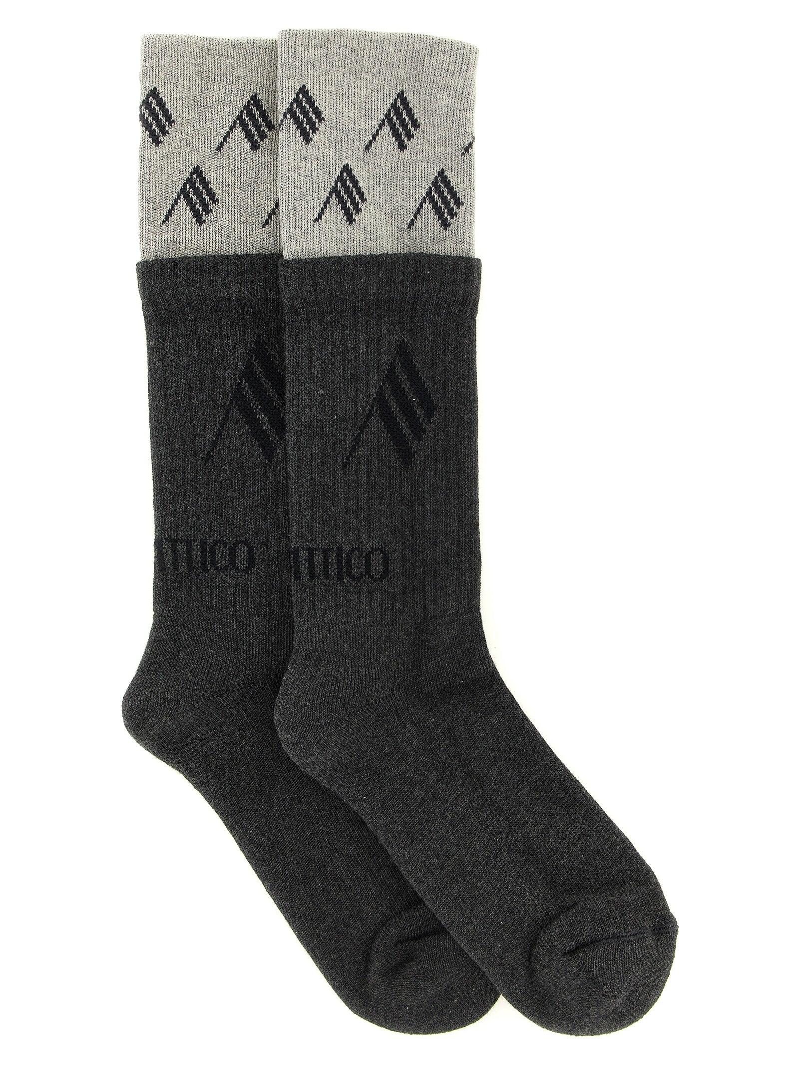 The Attico Gray Cotton Socks S-M