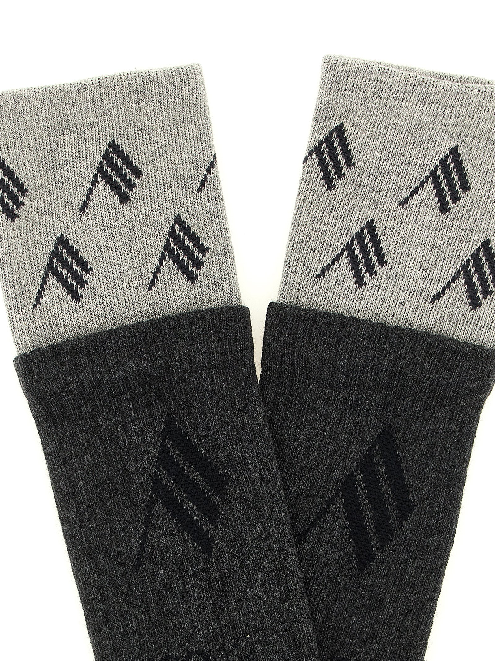 The Attico Gray Cotton Socks S-M