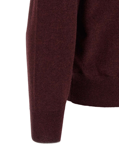 Brunello Cucinelli Bordeaux Cashmere Polo Shirt
