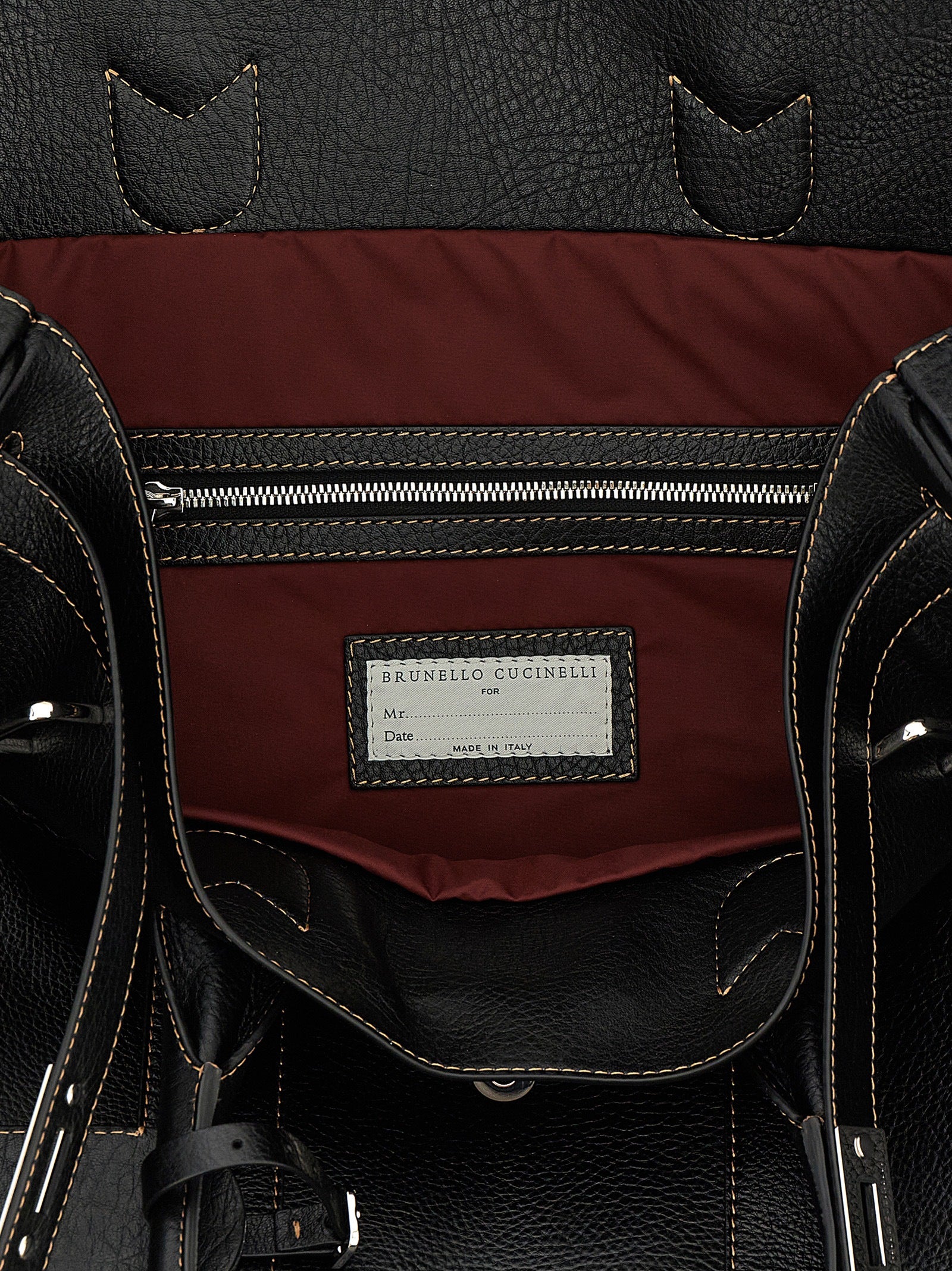 Brunello Cucinelli Black Calfskin Weekender Country Travel Bag