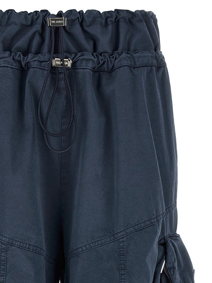 The Attico Blue Cotton Cargo Pants