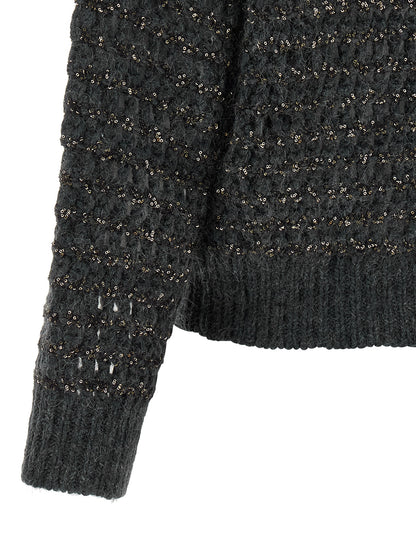 Brunello Cucinelli Gray Elastane Cardigan