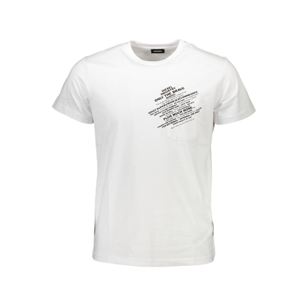 Diesel White Cotton Mens T-Shirt - XL