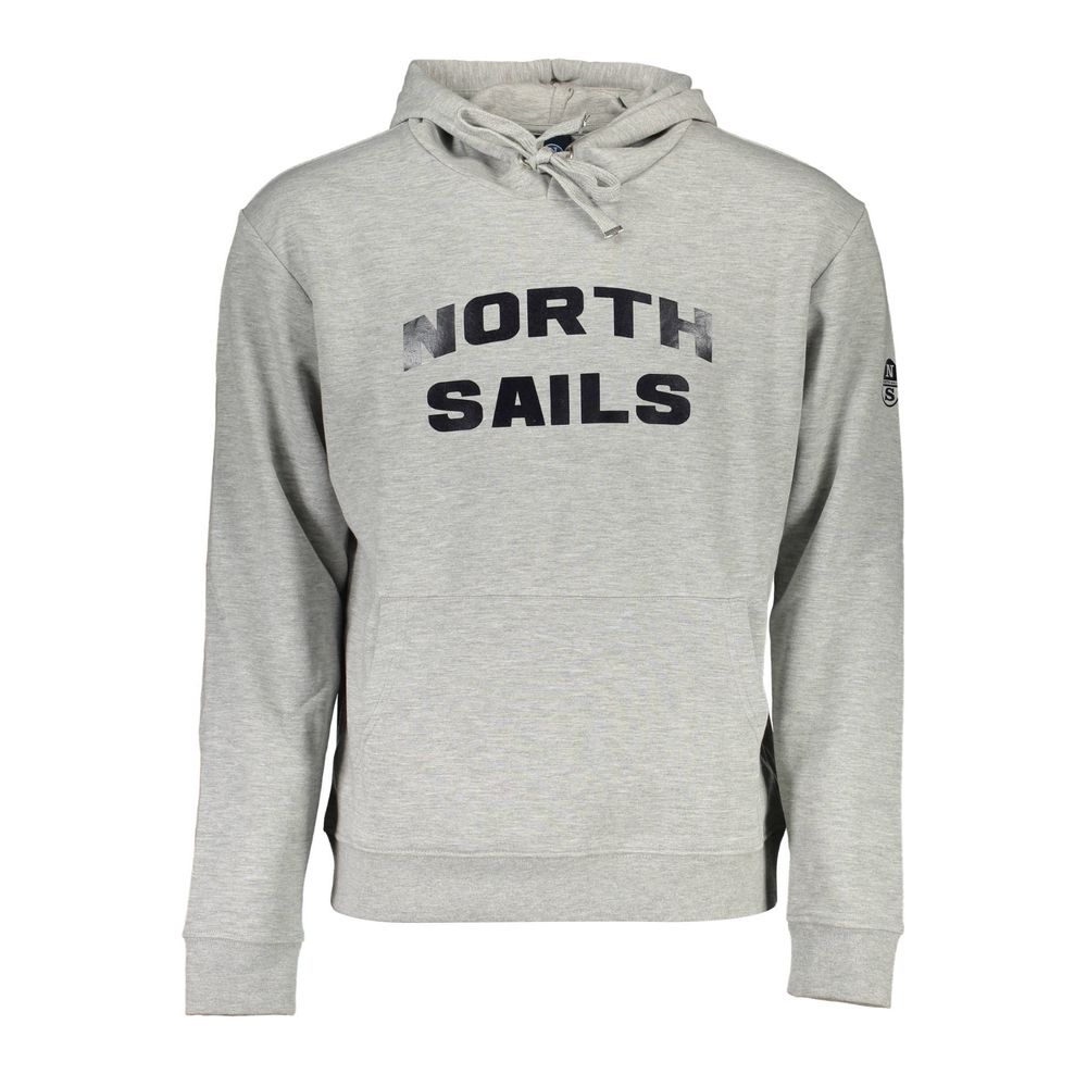 North Sails Grigio Cotton Men Sweatshirt - Grey - XL