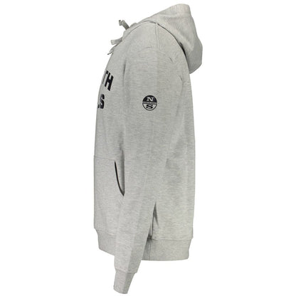 North Sails Grigio Cotton Men Sweatshirt - Grey - XL