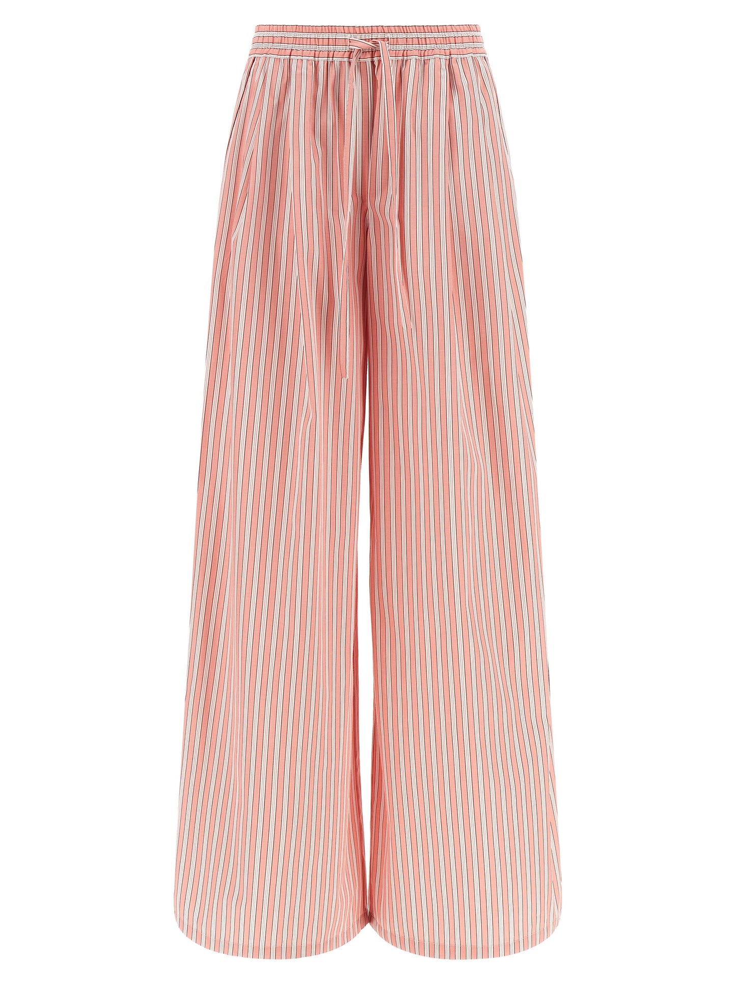 Dolce & Gabbana Pink Striped Cotton and Silk Bottoms Sleepwear