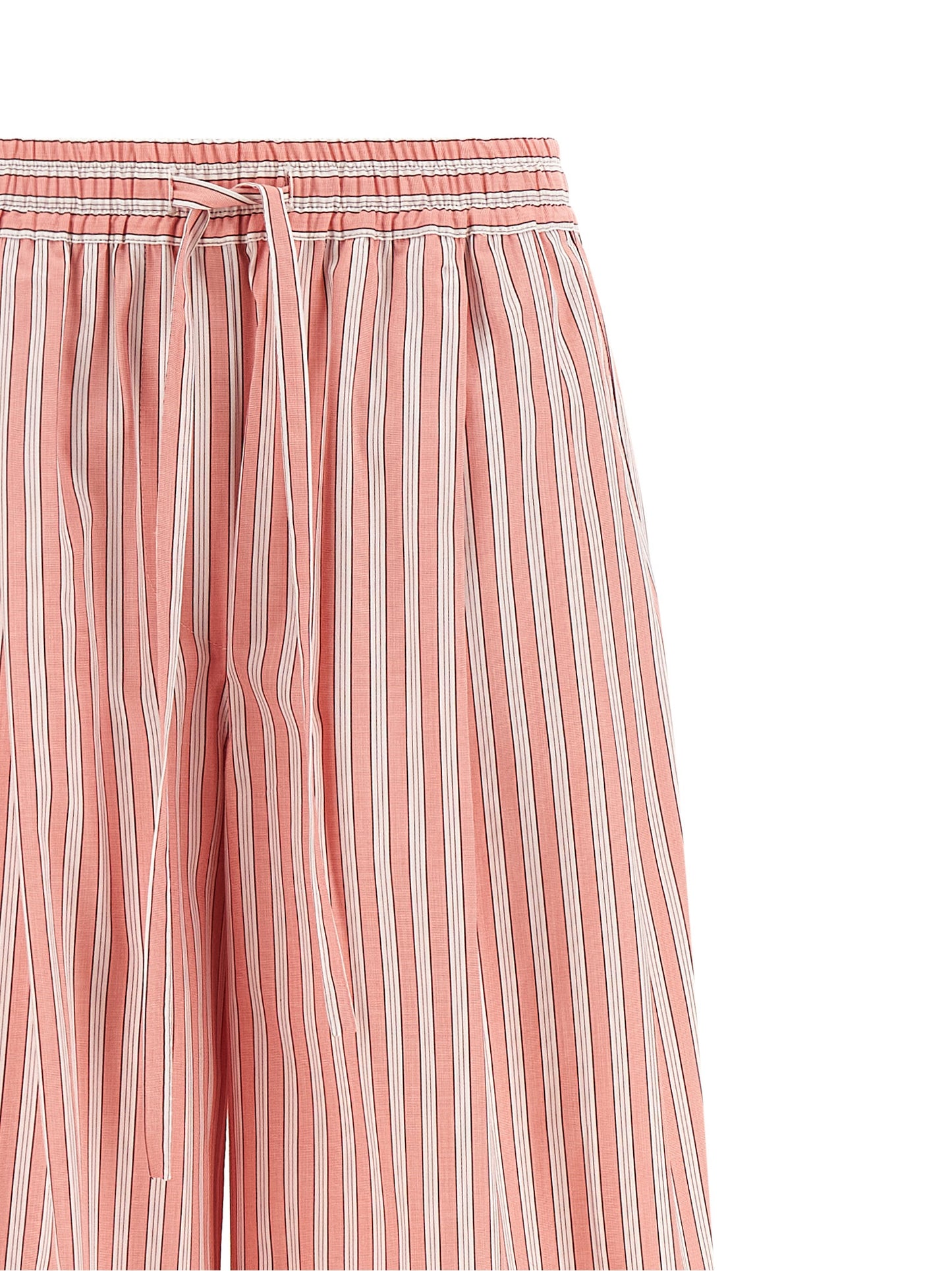 Dolce & Gabbana Pink Striped Cotton and Silk Bottoms Sleepwear