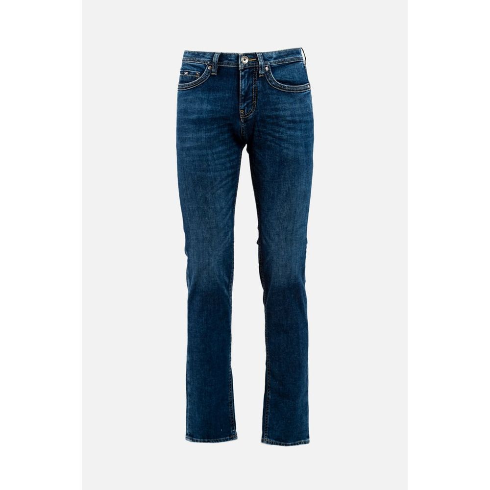 Gas Blue Cotton Straight-Leg Jeans - W30