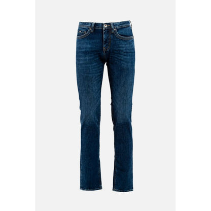 Gas Blue Cotton Straight-Leg Jeans - W30