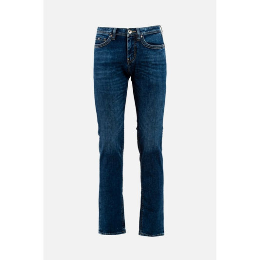 Gas Blue Cotton Straight-Leg Jeans - W30