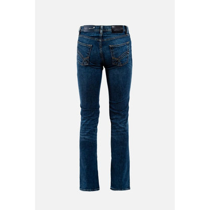 Gas Blue Cotton Straight-Leg Jeans - W30