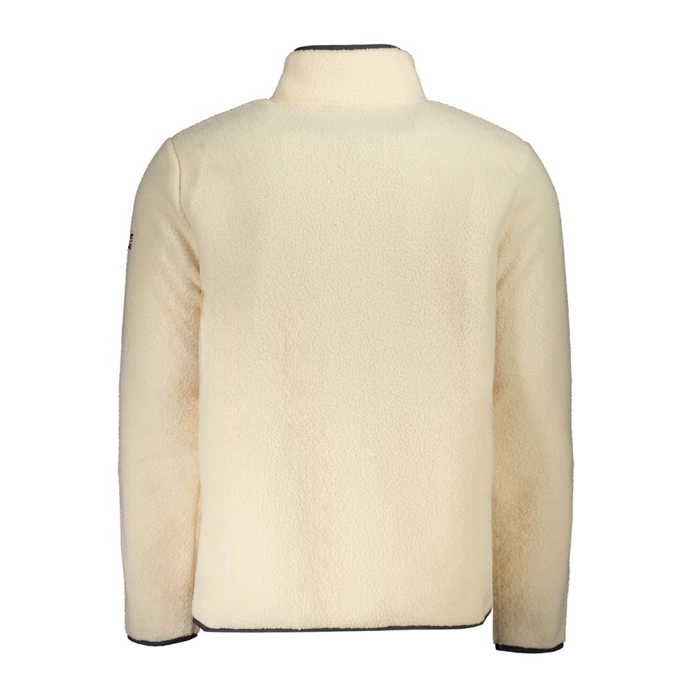 Norway 1963 Beige Polyester Men Sweater with Multiple Pockets - XXL