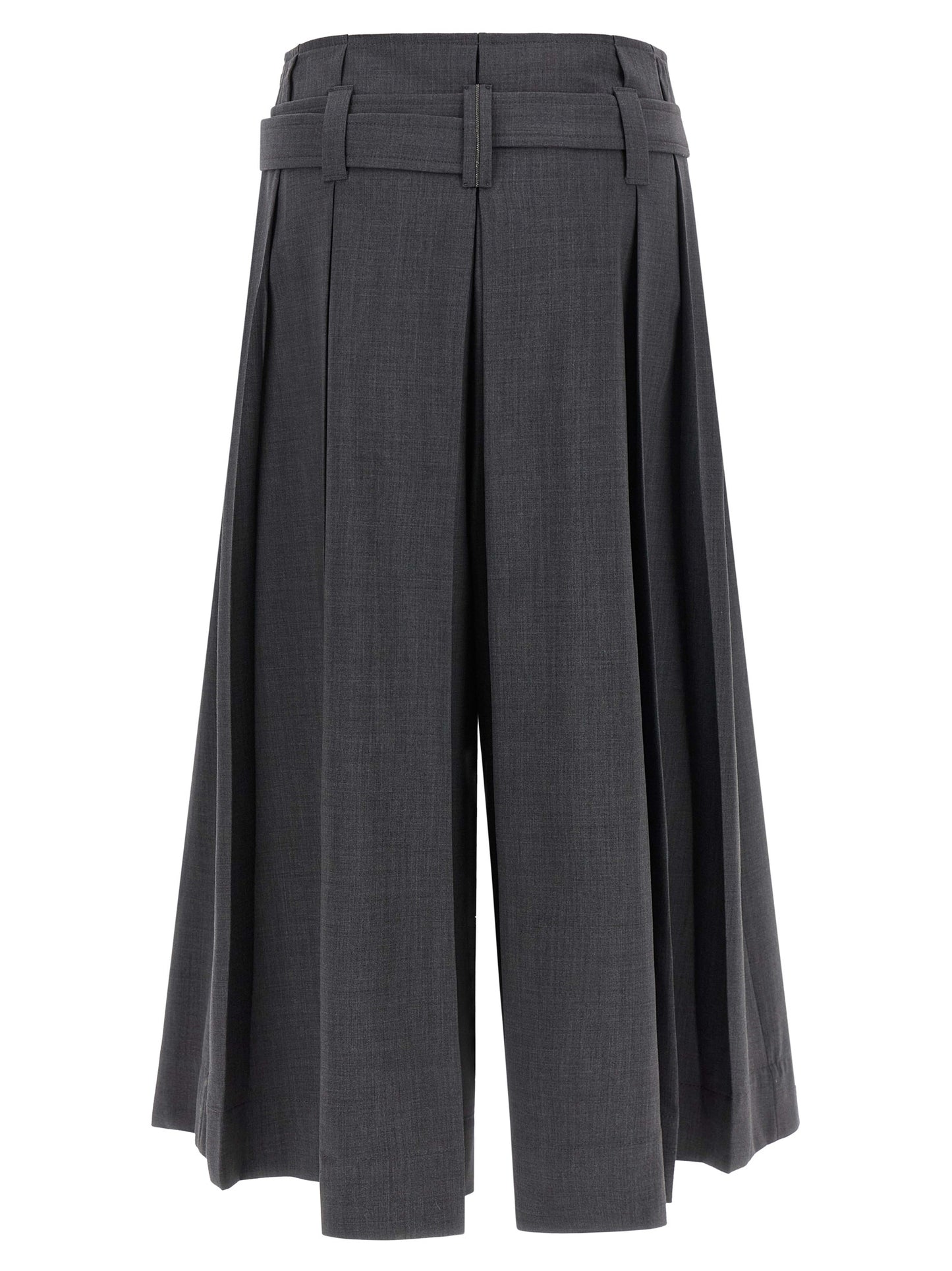 Brunello Cucinelli Gray Virgin Wool Bermuda Shorts