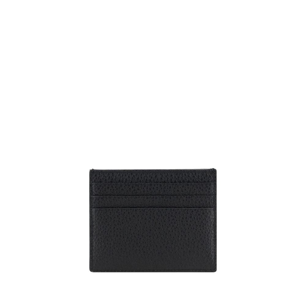 Prada Black Calf Leather Bos Taurus Card Holder