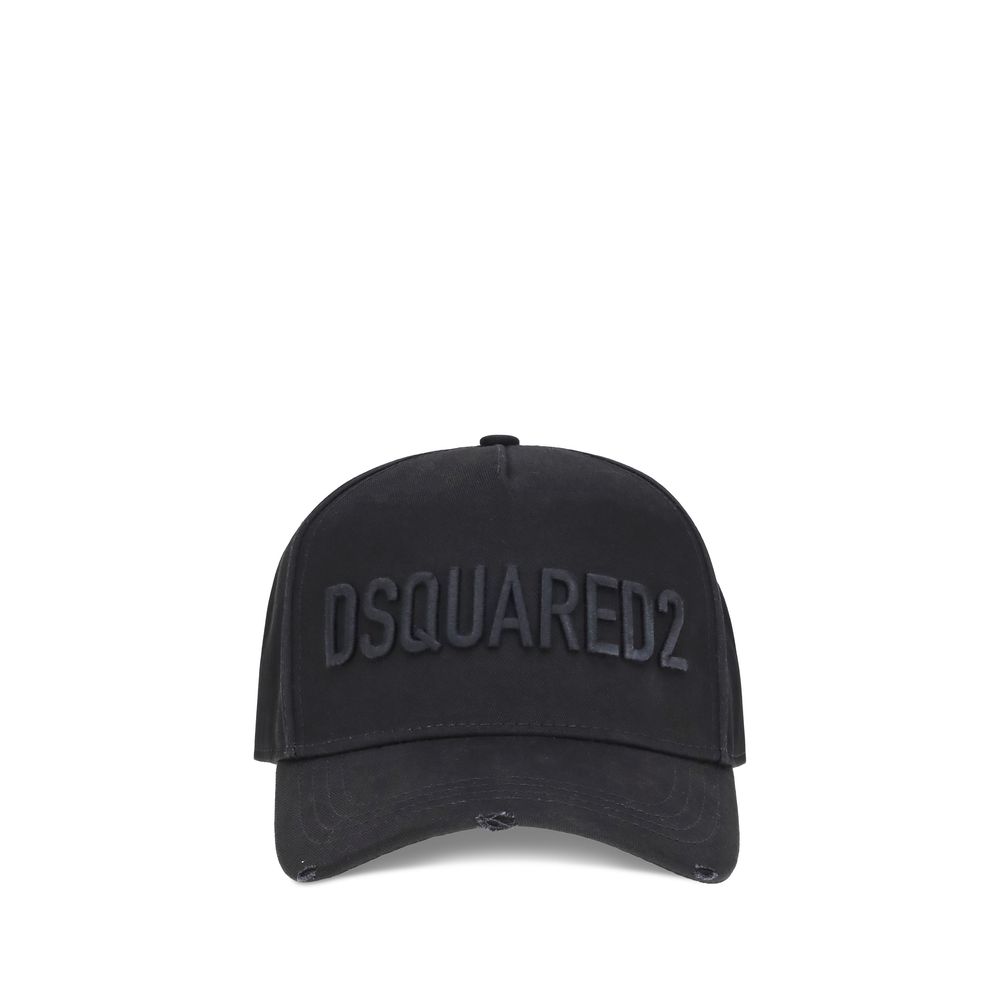 Dsquared² Black Cotton Baseball Hat
