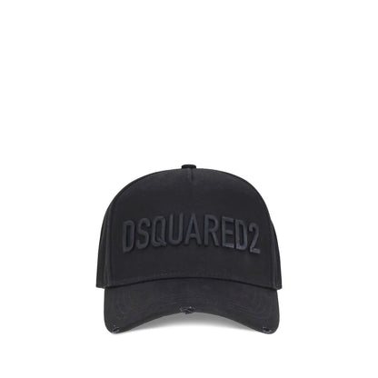 Dsquared² Black Cotton Baseball Hat