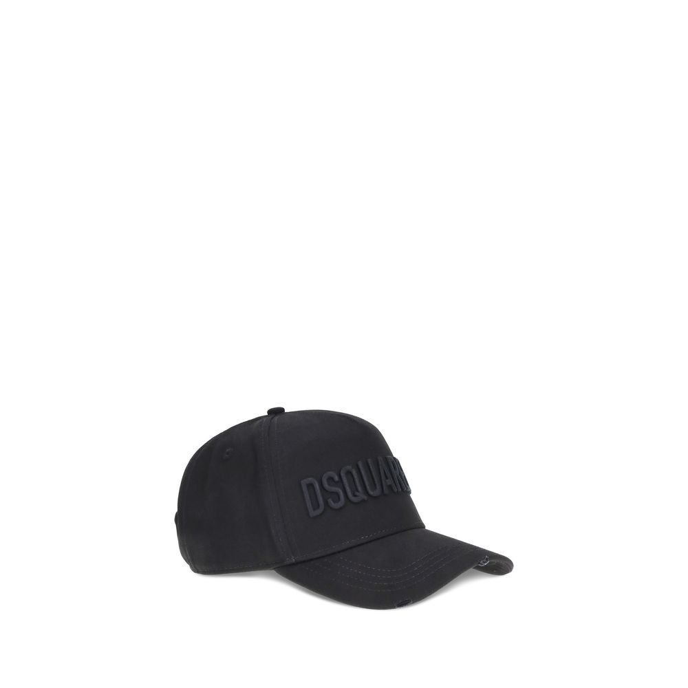 Dsquared² Black Cotton Baseball Hat