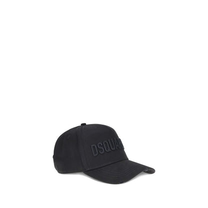 Dsquared² Black Cotton Baseball Hat