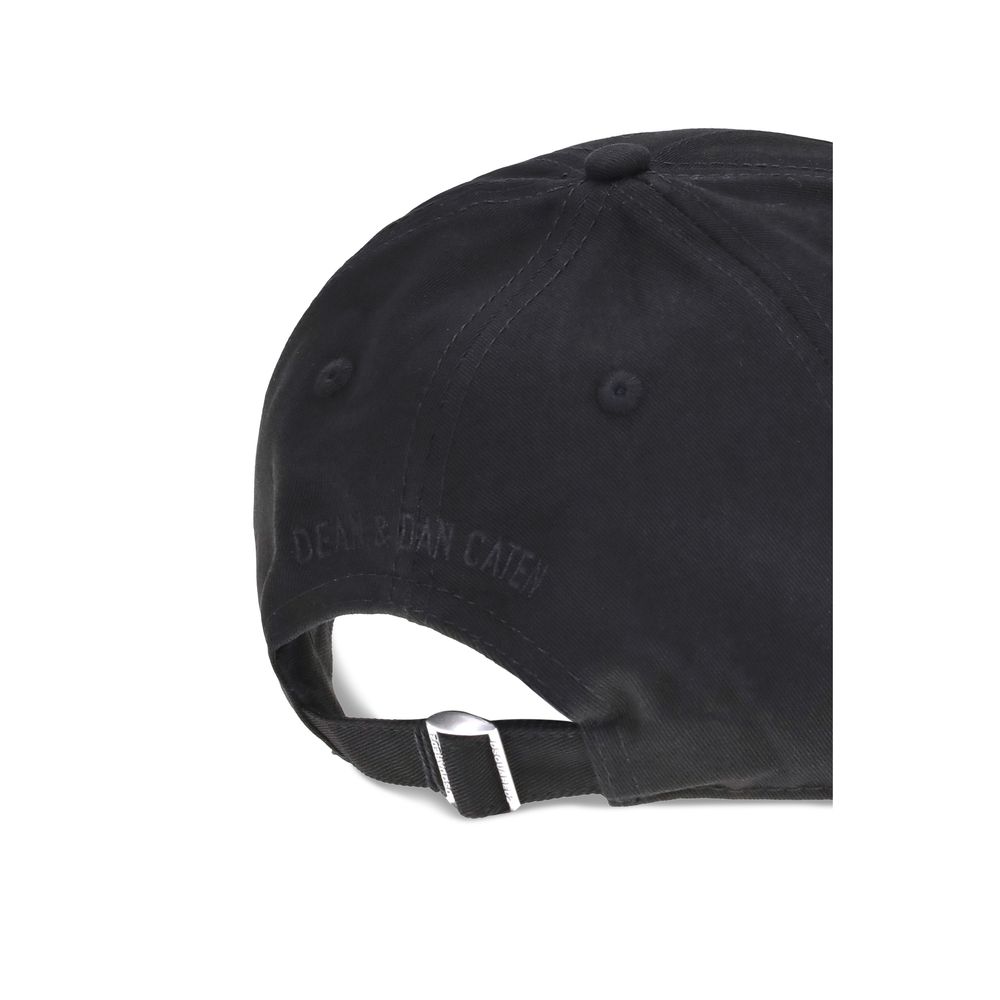 Dsquared² Black Cotton Baseball Hat