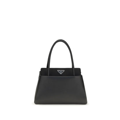 Prada Black Calf Leather Bos Taurus Top Handle Handbag
