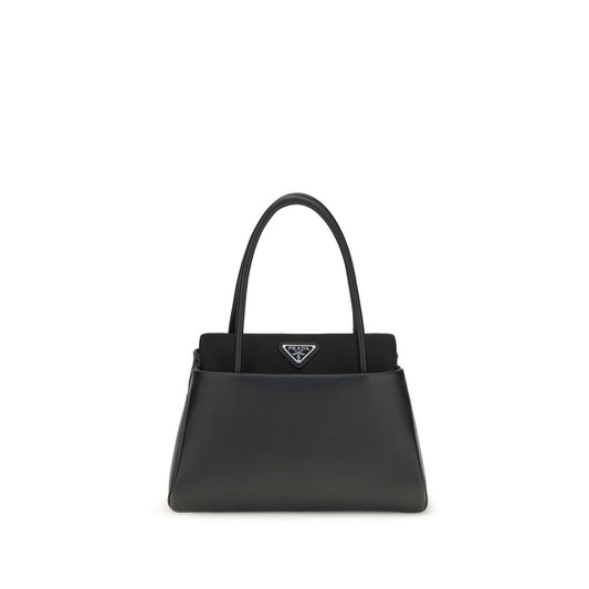 Prada Black Calf Leather Bos Taurus Top Handle Handbag