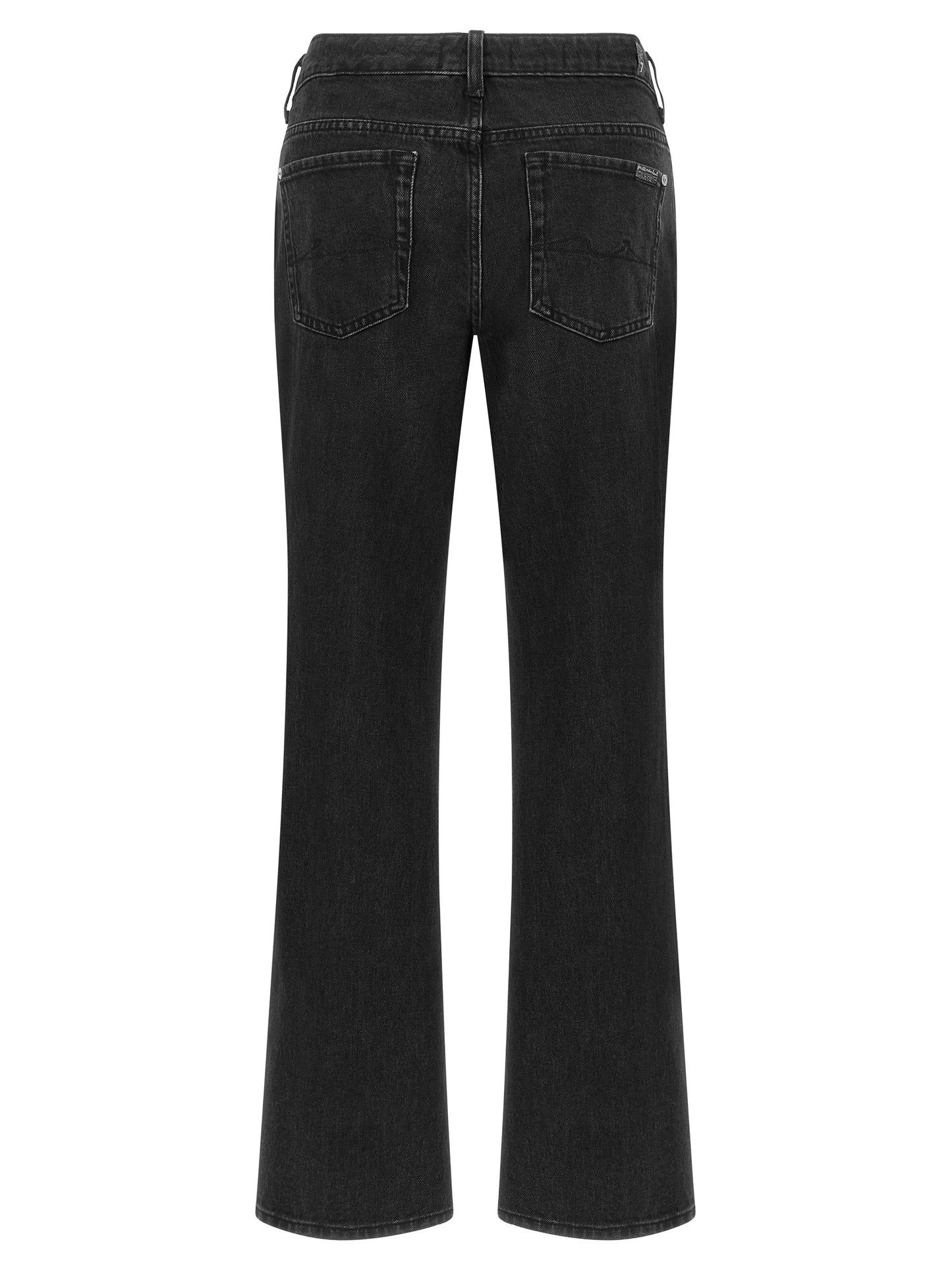 7 For All Mankind Black Cotton Flared Calie Jeans