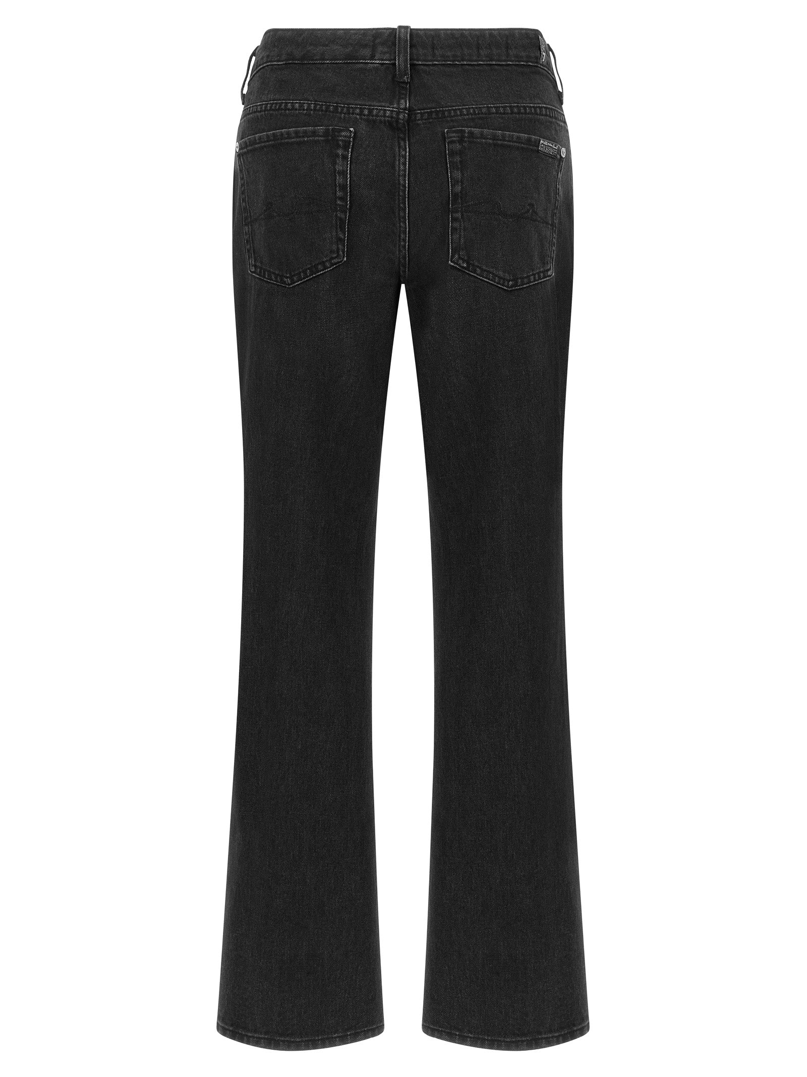 7 For All Mankind Black Cotton Flared Calie Jeans