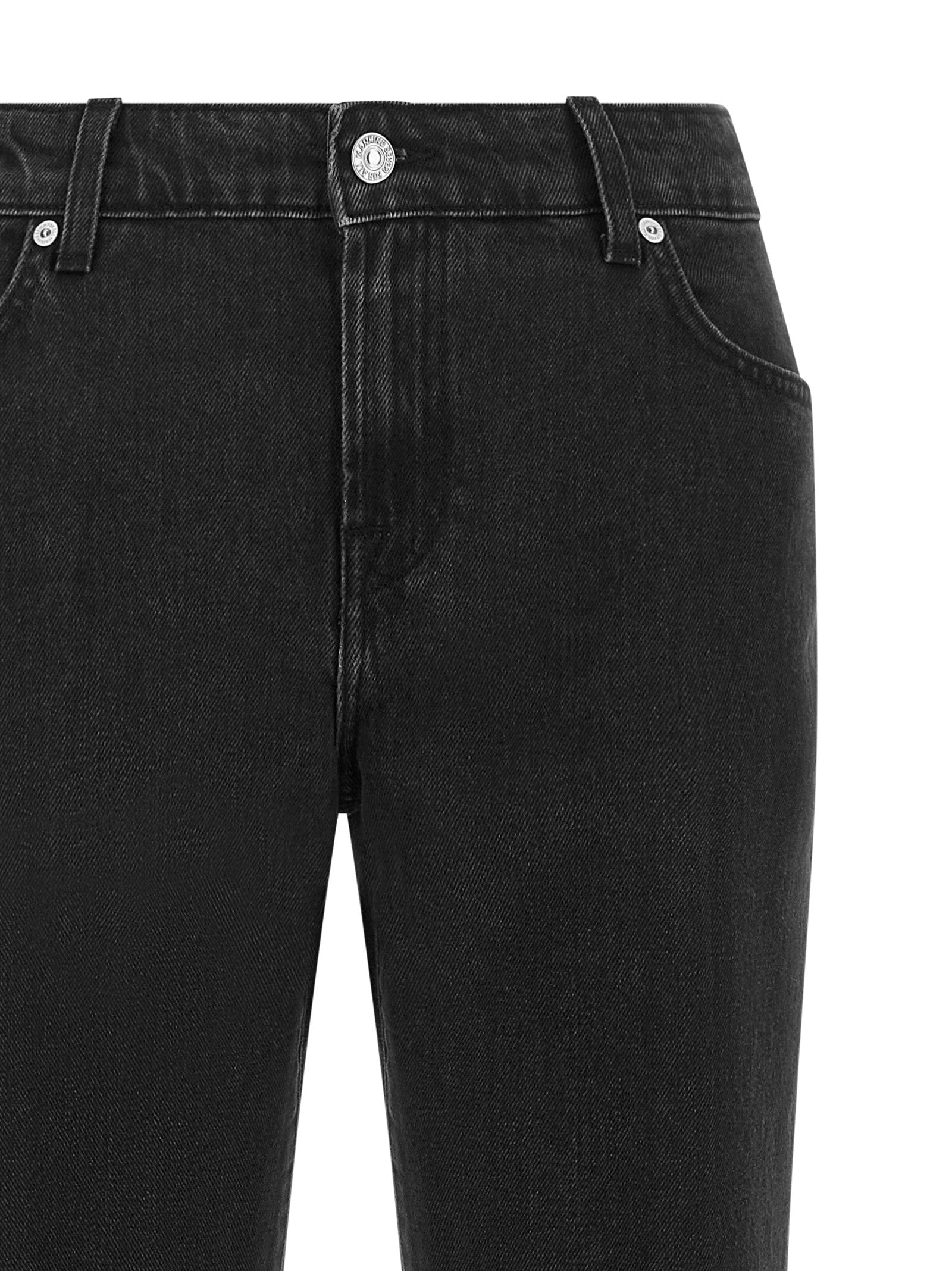 7 For All Mankind Black Cotton Flared Calie Jeans