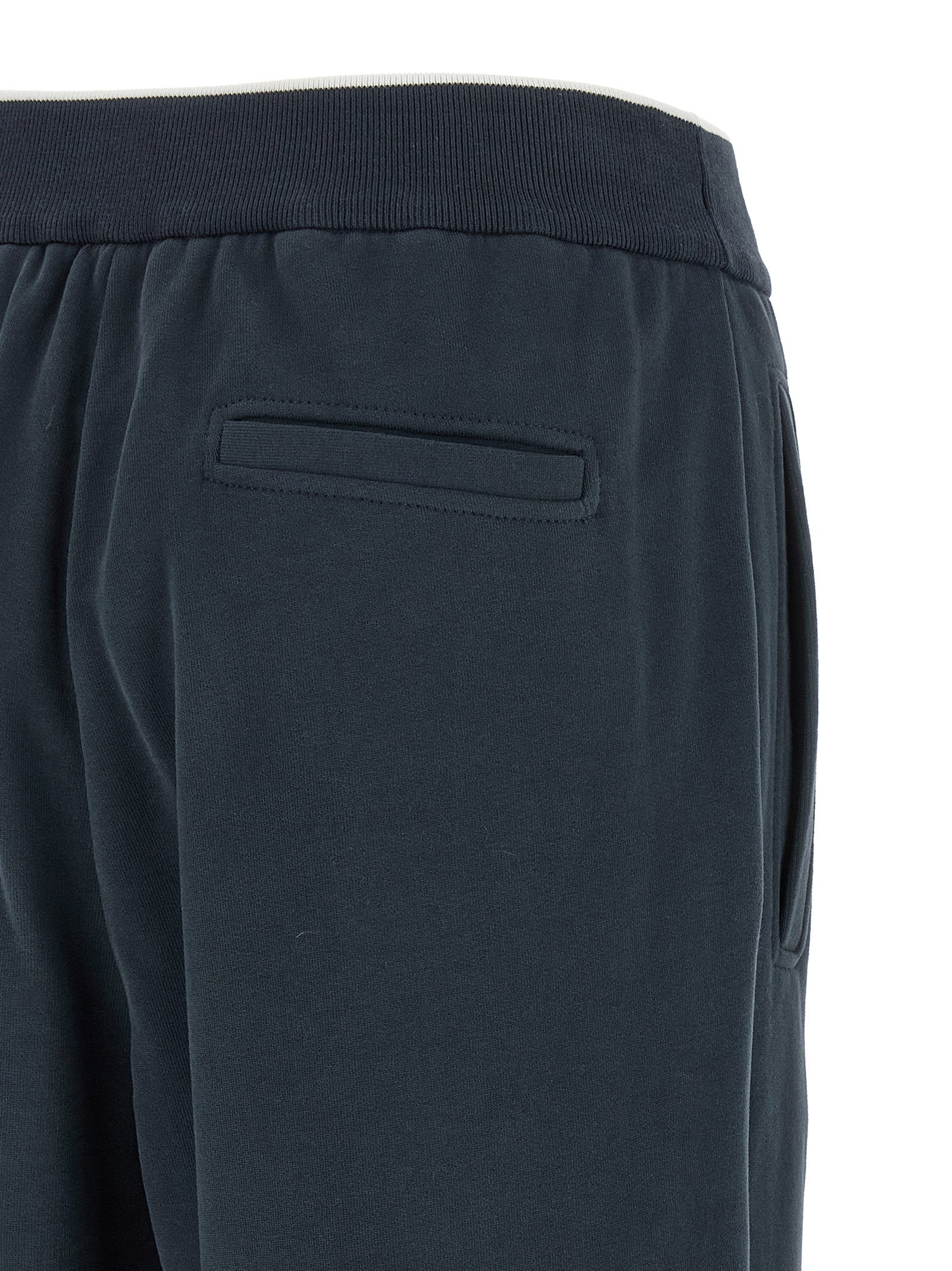 Brunello Cucinelli Blue Cotton Joggers