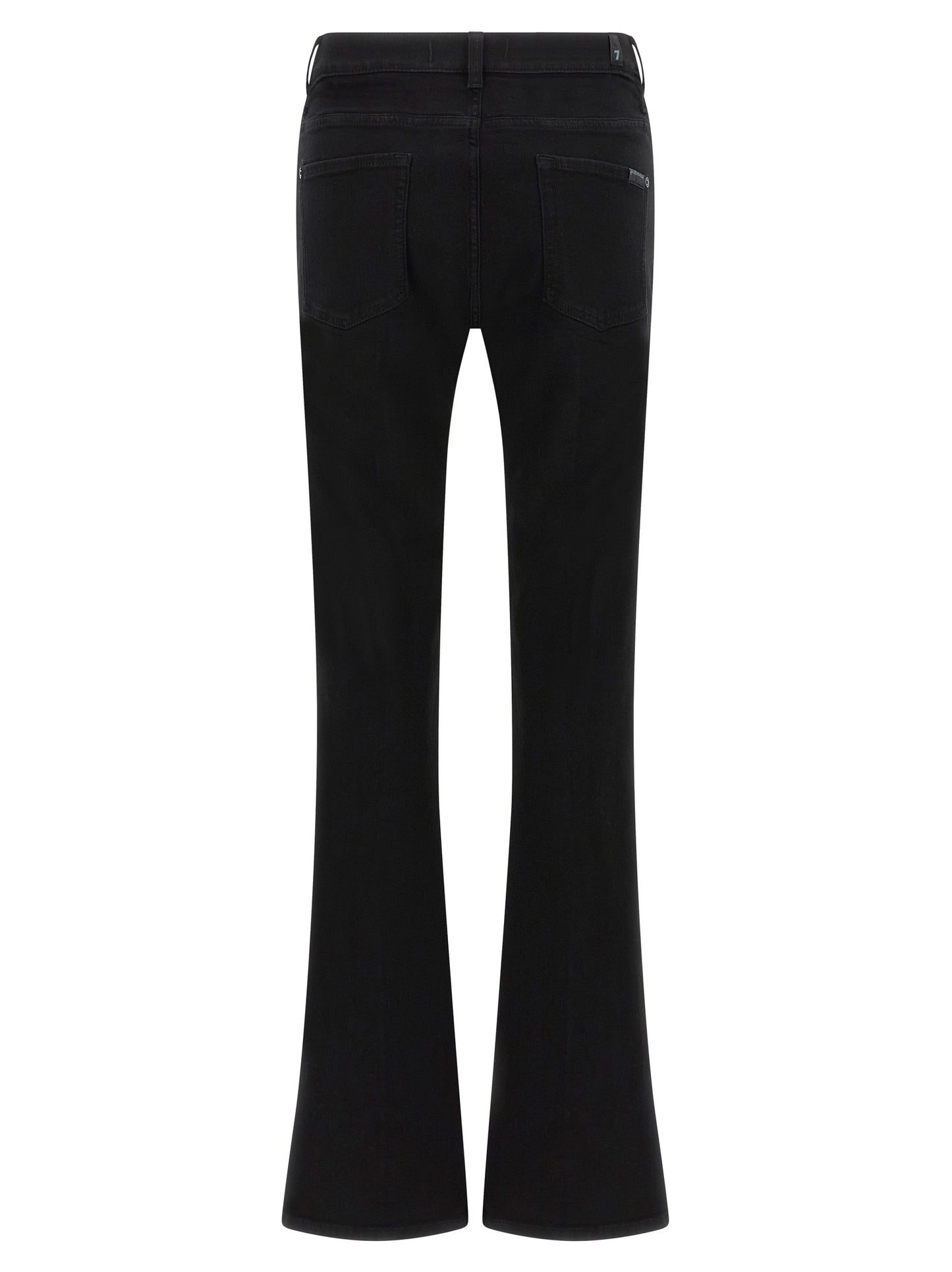 7 For All Mankind Black Cotton Bootcut Slim Illusion Jeans