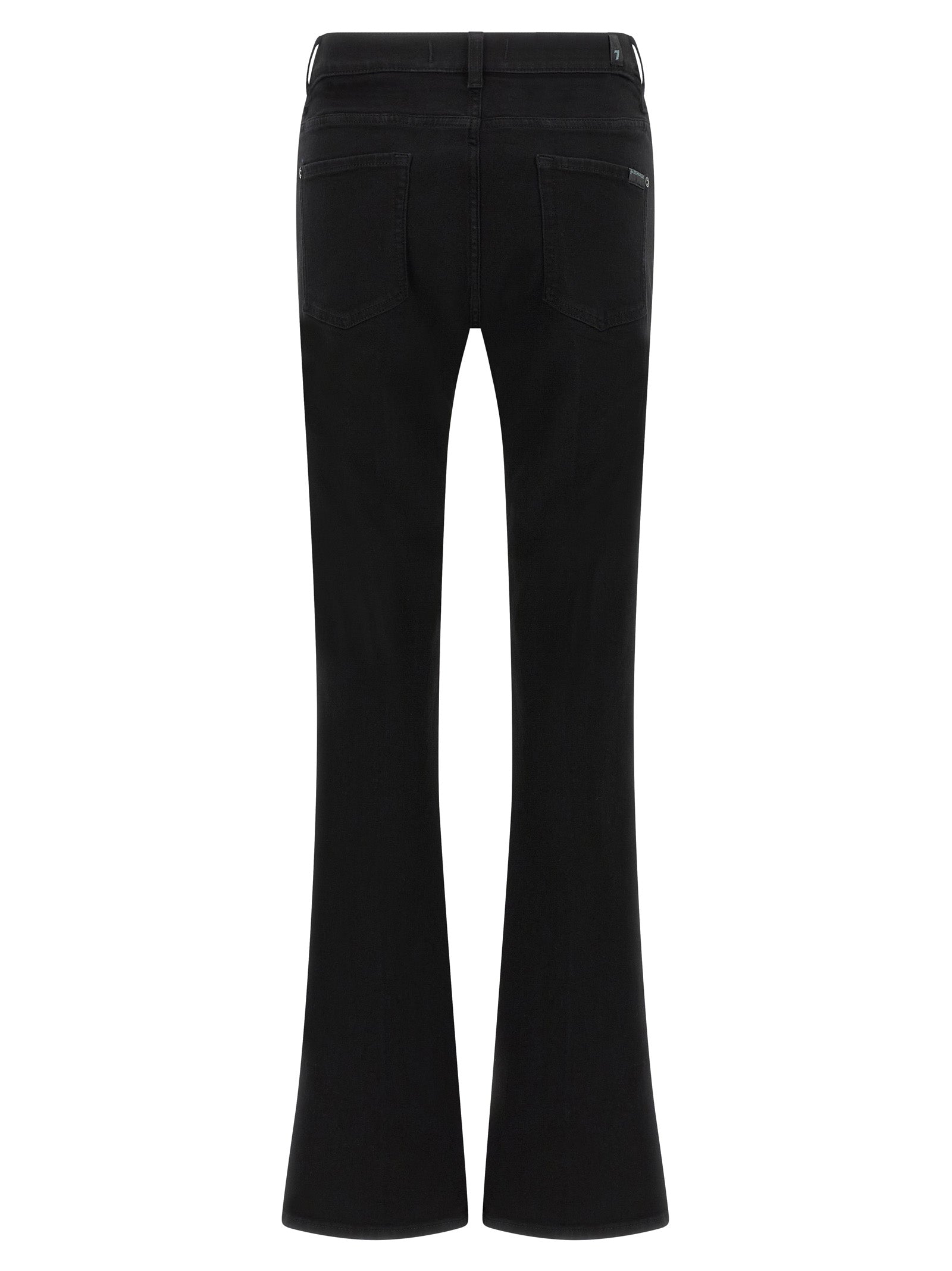 7 For All Mankind Black Cotton Bootcut Slim Illusion Jeans