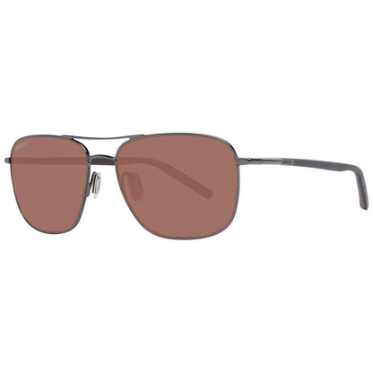 Serengeti Men’s Sunglasses – Gunmetal Aviator Frame, Brown Polarized Lenses