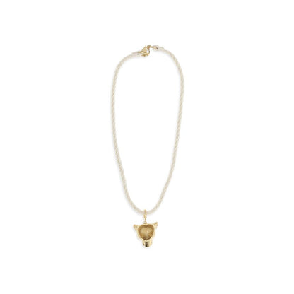 Forte_Forte Gold Bronze Sculpture Necklace with Puma Pendant
