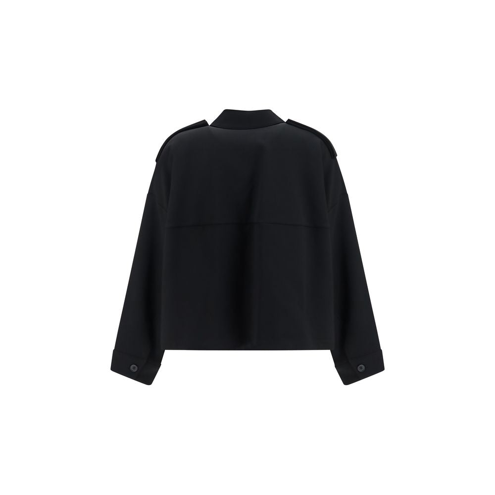 Khaite Bodine Wide-Sleeve Shirt Black M