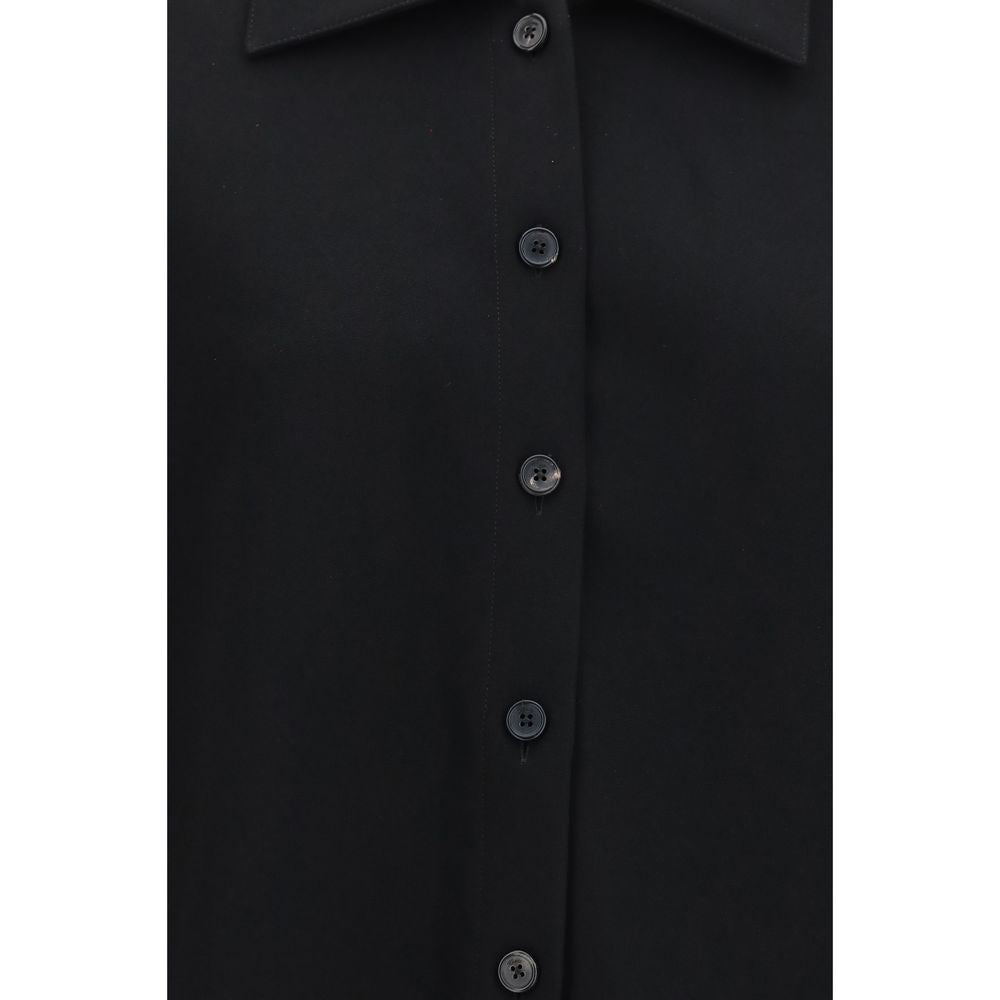 Khaite Bodine Wide-Sleeve Shirt Black M