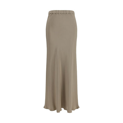Max Mara Sospiro Silk Long Skirt Beige IT38 | S, IT40 | M, IT42 | L
