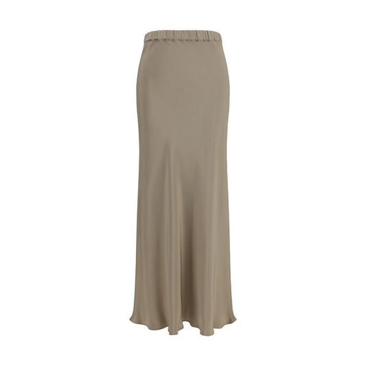 Max Mara Sospiro Silk Long Skirt Beige IT38 | S, IT40 | M, IT42 | L