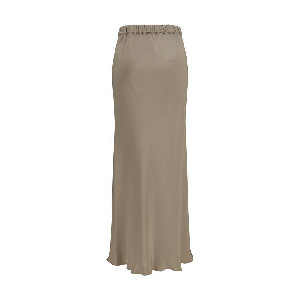 Max Mara Sospiro Silk Long Skirt Beige IT38 | S, IT40 | M, IT42 | L