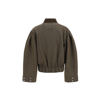 Ganni Bicolor Wool Oves Aries Bomber Jacket - XXS, XS, S
