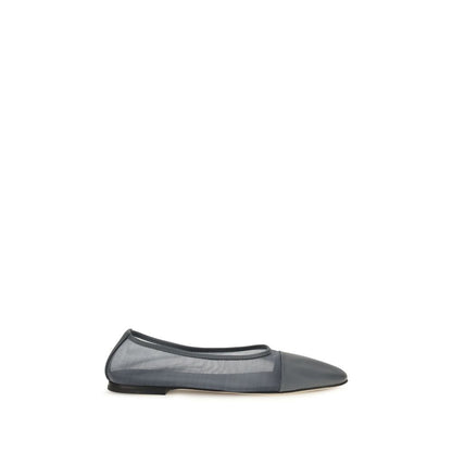 Dear Frances Gala Mesh Ballerinas Gray Calf Leather Bos Taurus Flats