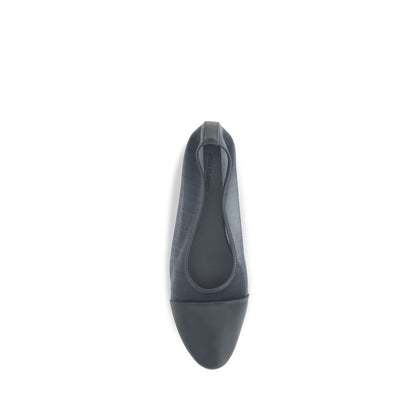 Dear Frances Gala Mesh Ballerinas Gray Calf Leather Bos Taurus Flats