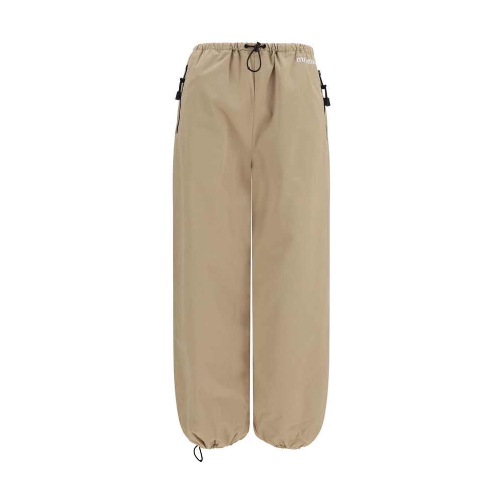 Miu Miu Beige Cotton Athletic Pants - IT38 | S
