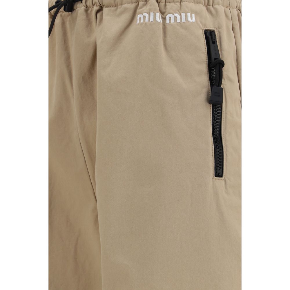 Miu Miu Beige Cotton Athletic Pants - IT38 | S