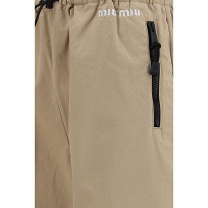Miu Miu Beige Cotton Athletic Pants - IT38 | S