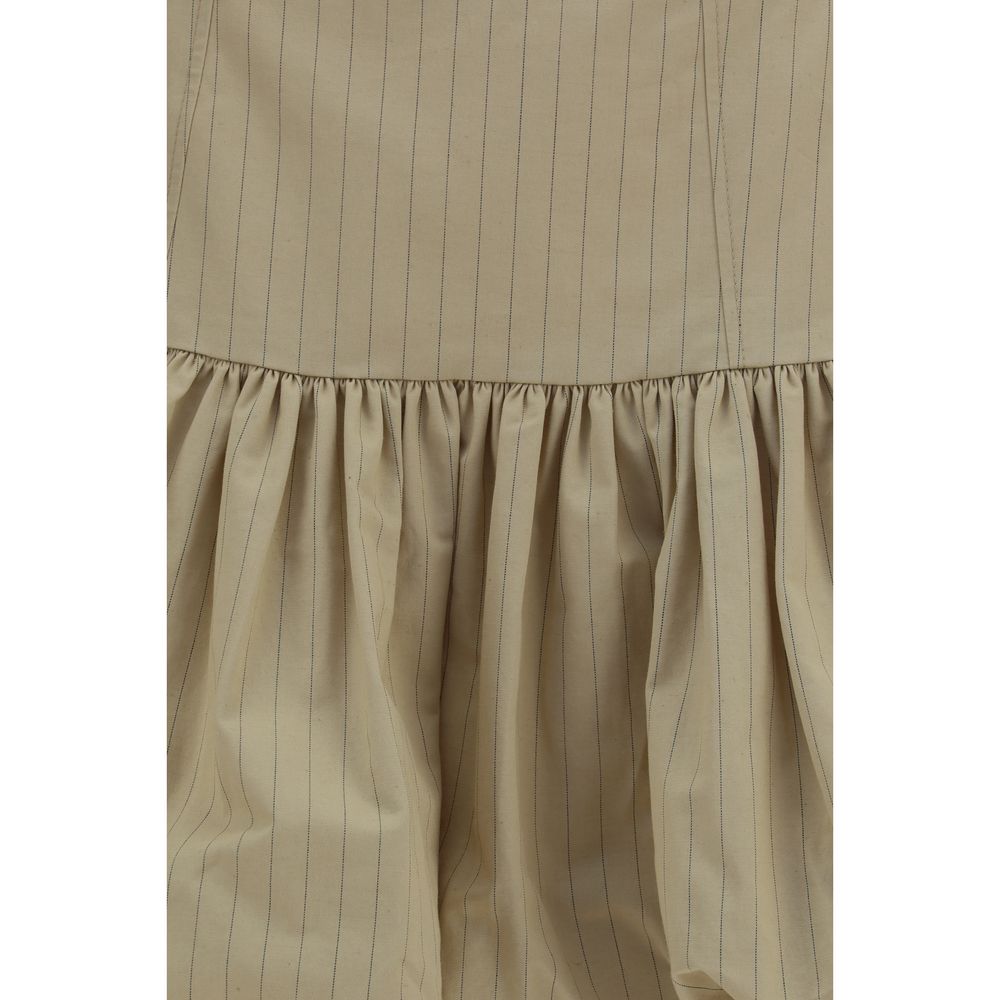 Ganni Beige Cotton Mini Skirt - XXS