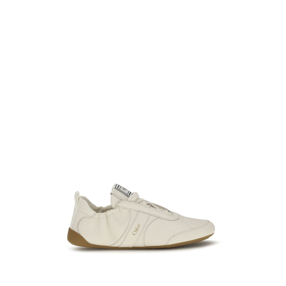 Chloé Beige Fabric Athletic Sneakers - The Kick Sneakers
