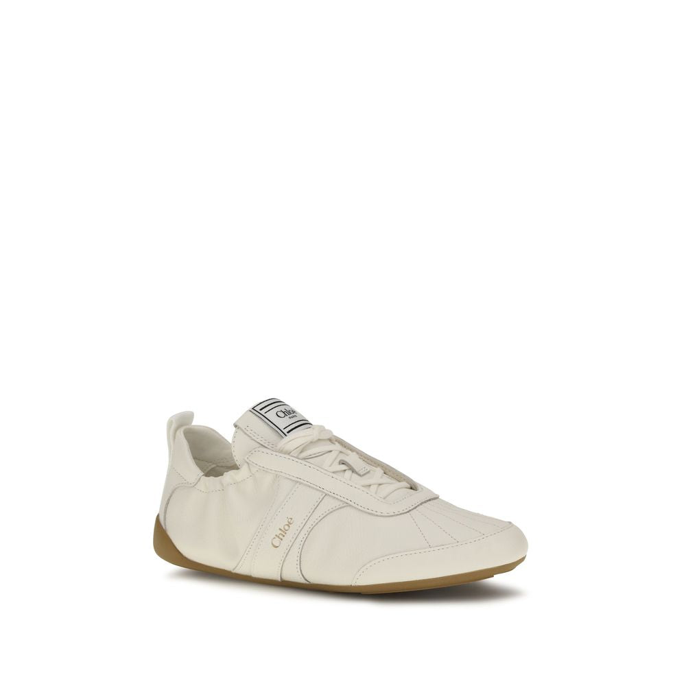 Chloé Beige Fabric Athletic Sneakers - The Kick Sneakers