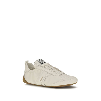 Chloé Beige Fabric Athletic Sneakers - The Kick Sneakers