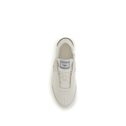 Chloé Beige Fabric Athletic Sneakers - The Kick Sneakers